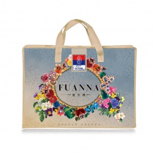 富安娜全棉四件套纯棉1.8m床上被套床品套件床上用品艳冠